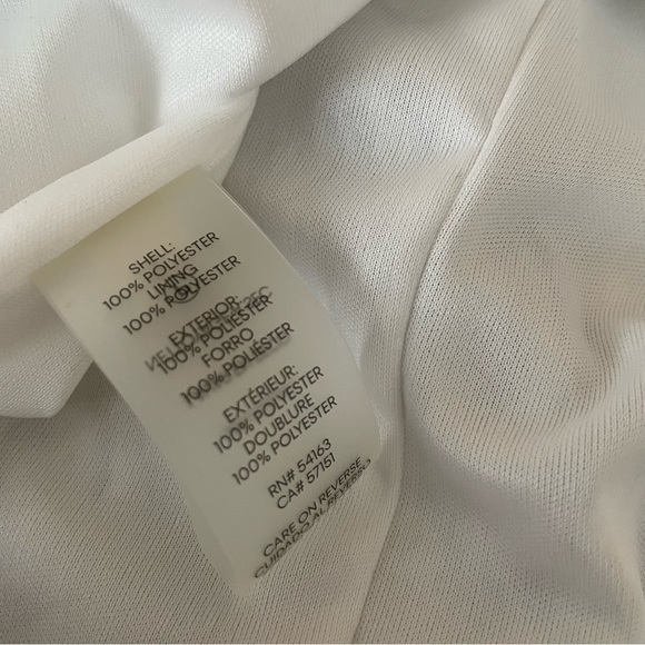 Calvin Klein White Black Floral Motif Sleeveless Ruffle Dress Size 12 - Picture 11 of 11